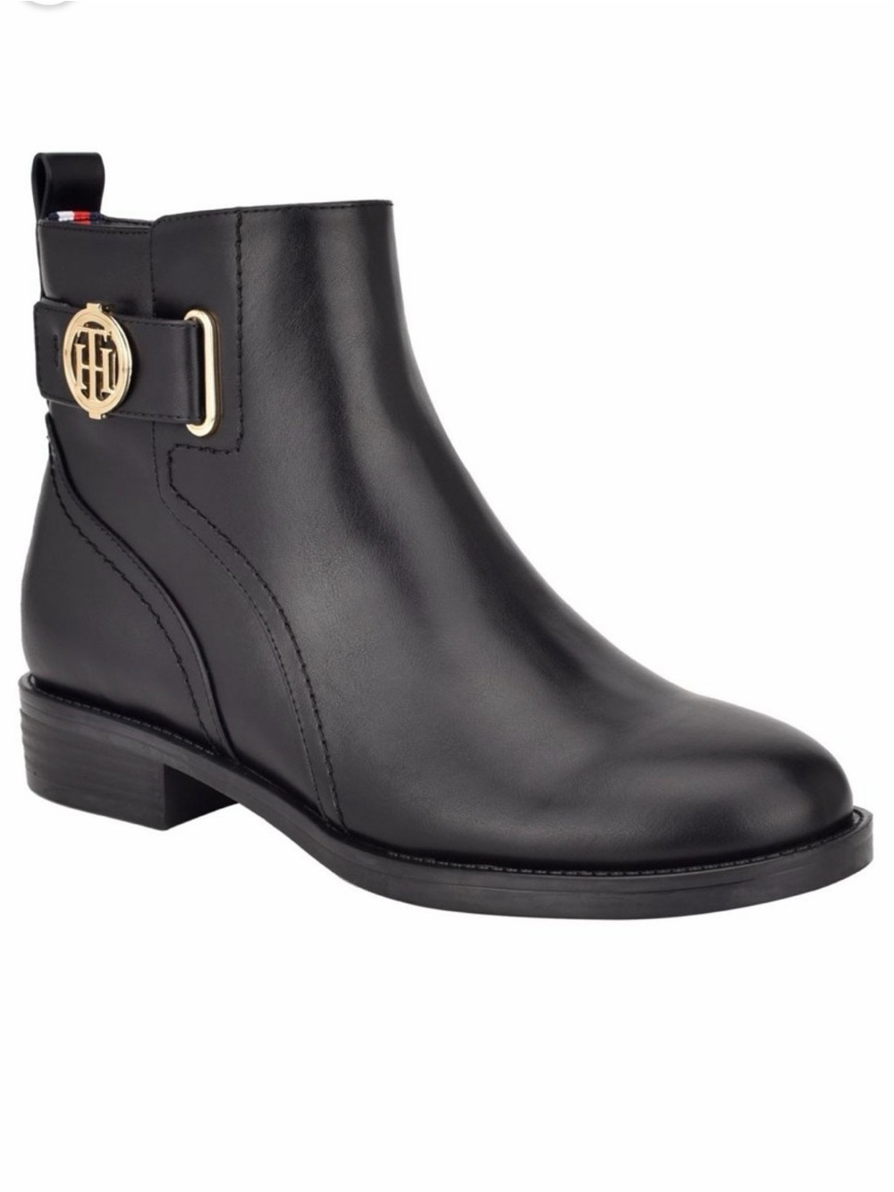 TOMMY HILFIGER  Comfort Rezin Round Toe Block Heel